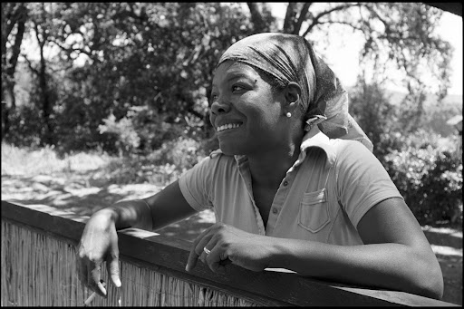 Maya Angelou pictured in 1974, photograph provided by MSNBC News.