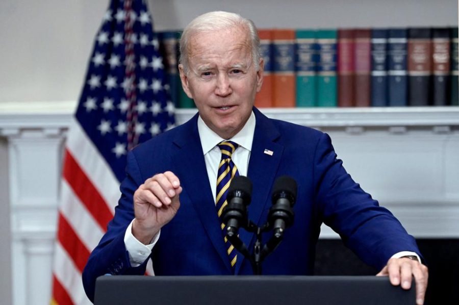 President Biden announces student loan debt cancellation to press in the White House Roosevelt Room on August 24, 2022.(Forbes)