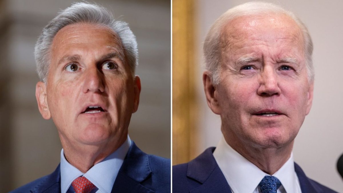 McCarthy+%28left%29+and+Biden+%28right%29+are+pictured+while+giving+speeches+on+Sept.+13%2C+2023.+%28Getty%29
