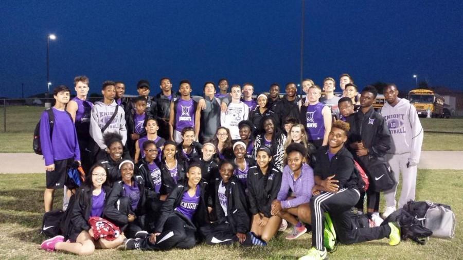 Many runners who are also in football competed at the District track meet. 