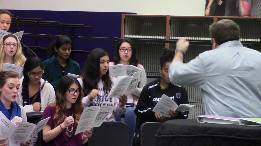 Draper directed the choir class as they went over UIL music. 