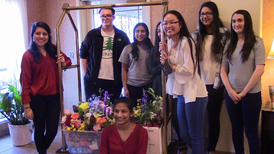 HOSA students went to Baybrook Village Nursing Home to give flowers to the residents. 