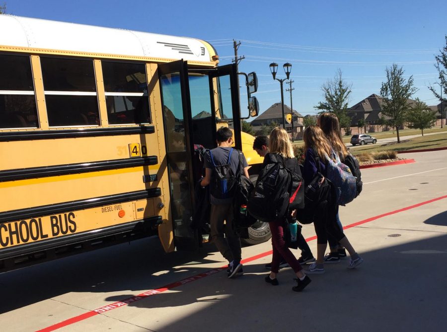 
In order to prevent being tardy, some students choose to ride the bus to get to the CTE Center. 