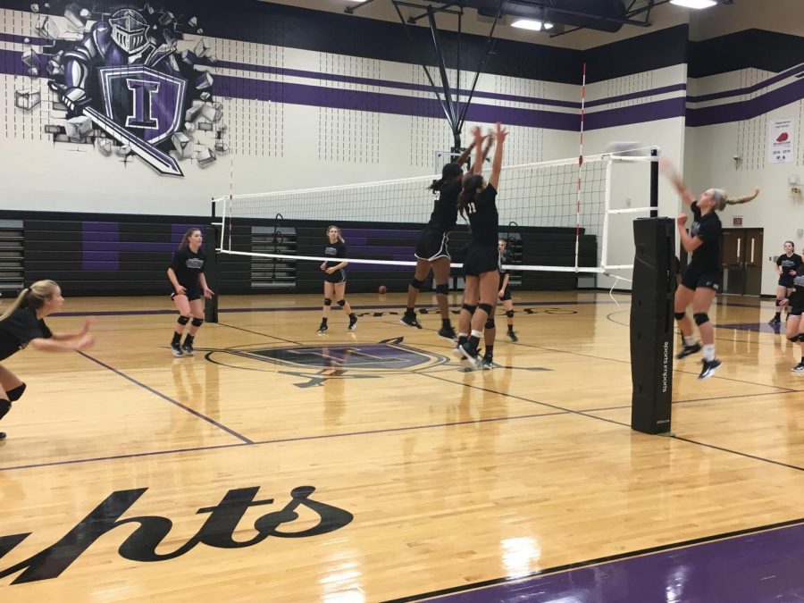 The Varsity Volleyball team is using  the new techniques that Coach Haller has brought, including the ‘one percent strategy.'