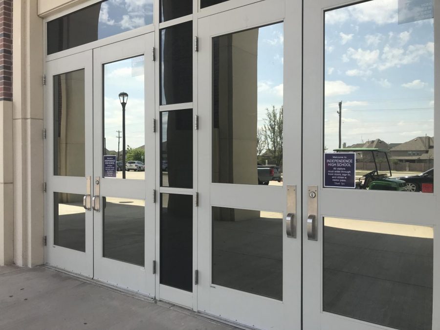 The front door of the school is now the primary source of entry for all students.