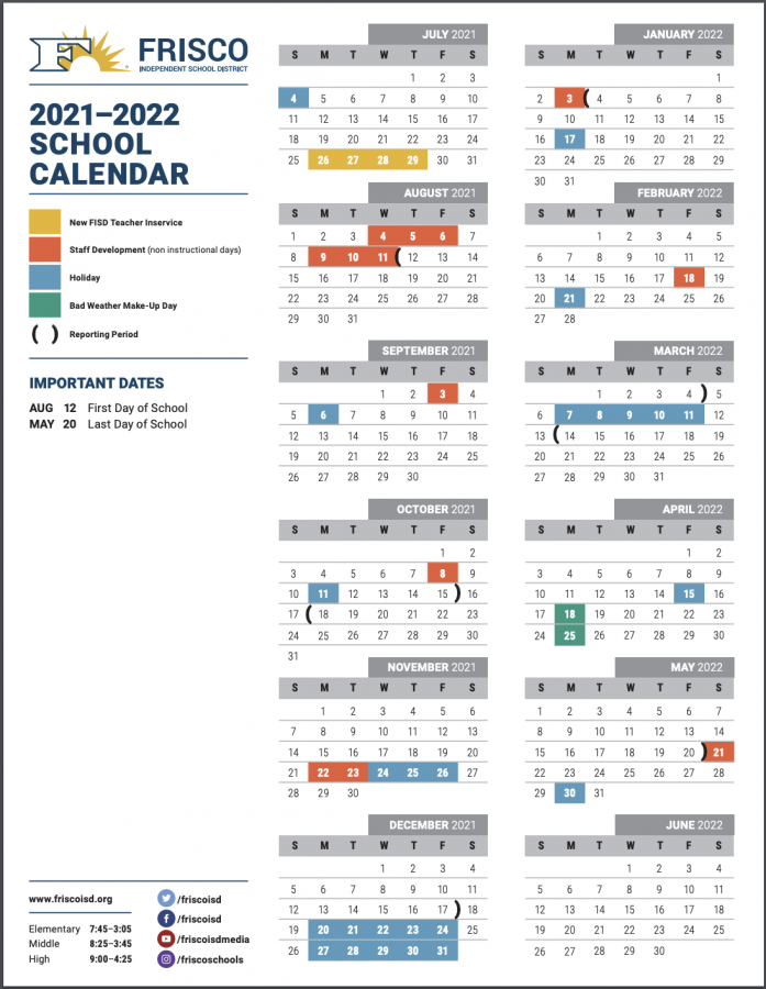 FISD Approves 2021-2022 Calendar