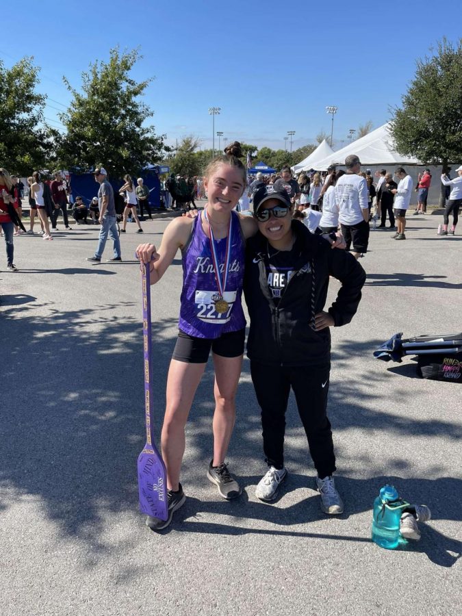 Brighton Mooney with her Coach, Mindy Yeatman.