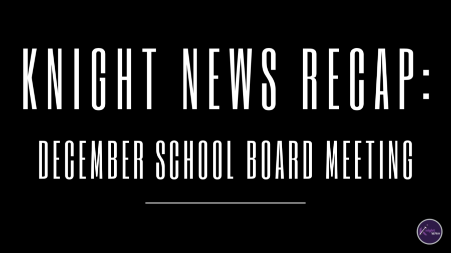 Recap: December school board meeting